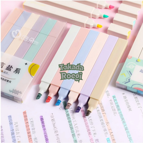 

Spidol Sepidol Stabilo Alat Pewarna Tulisan Catatan Penting Alat Tulis Sekolah Kuliah 6PCS Portabel