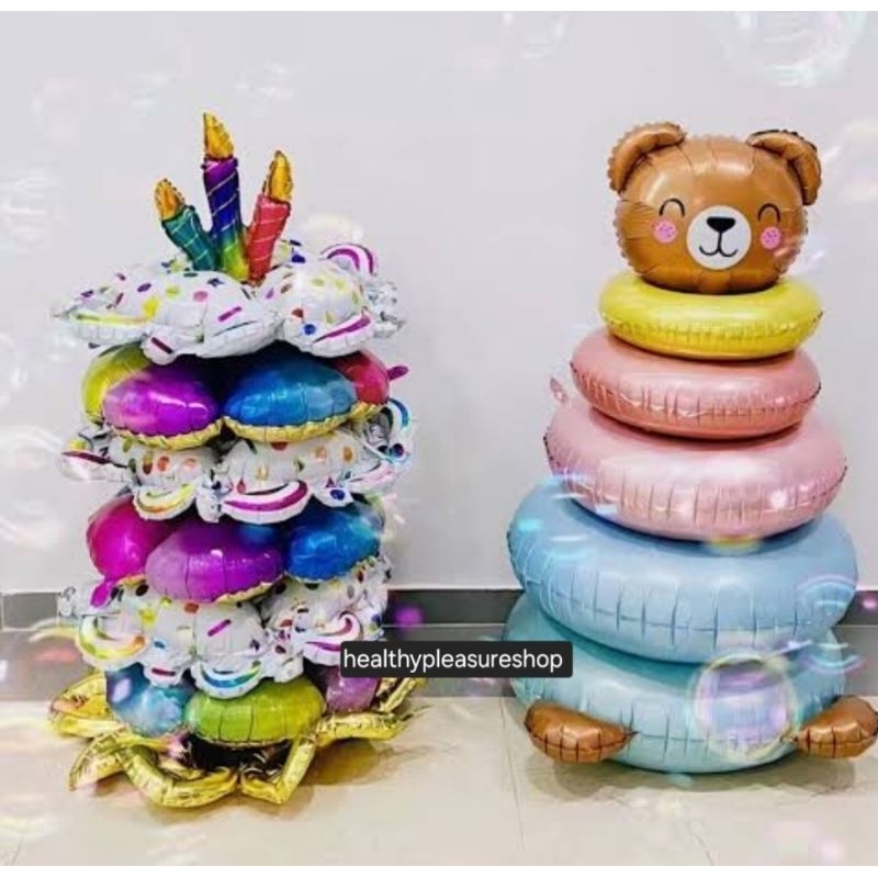 DIY Balon Set Seru Bear Beruang Lucu Cake Kue Tree Pohon Pesta Meriah Dekor Hiasan Ultah Do It Yours