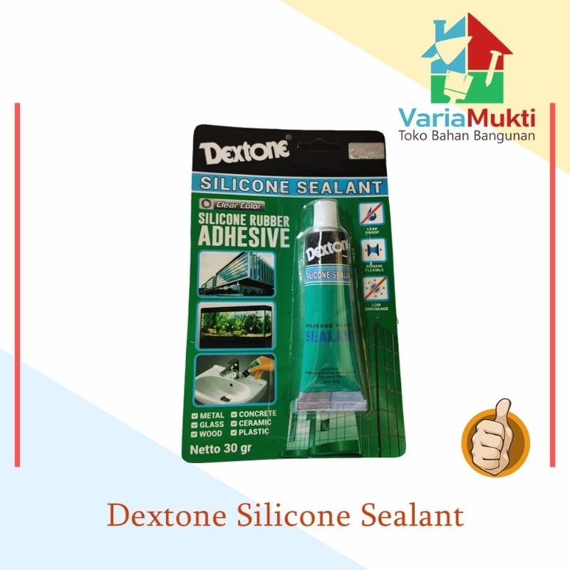 Dextone Silicone Sealant/ lem kaca bening