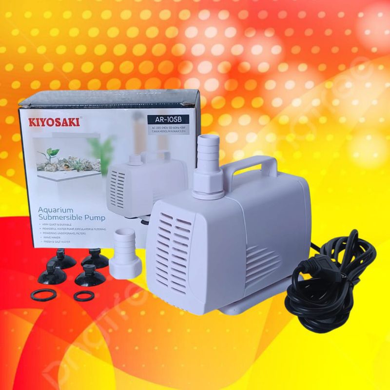 KIYOSAKI AR 105B Mesin celup filter aquarium kolam ikan pompa air 4000lh ketinggian 3.2m