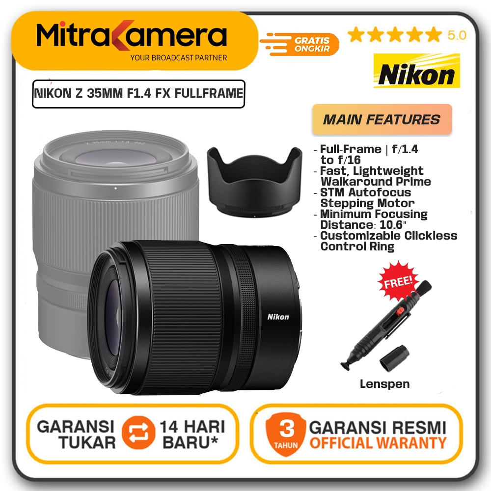 Nikon Z 35mm f1.4 FX Fullframe Lens Nikkor 35 mm f/1.4