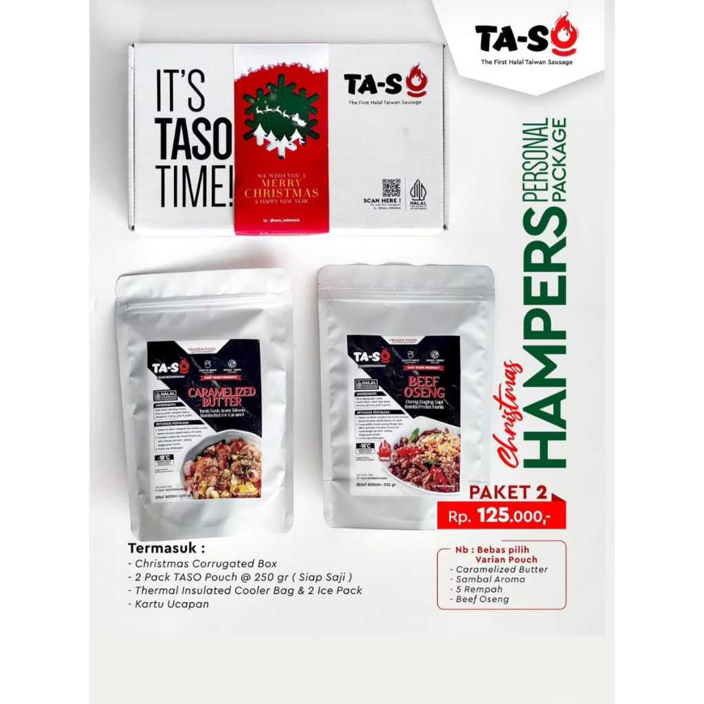 

Hampers Natal Sosis Ayam Taiwan TASO Frozen Food - Christmas Hampers Personal Package Paket 2