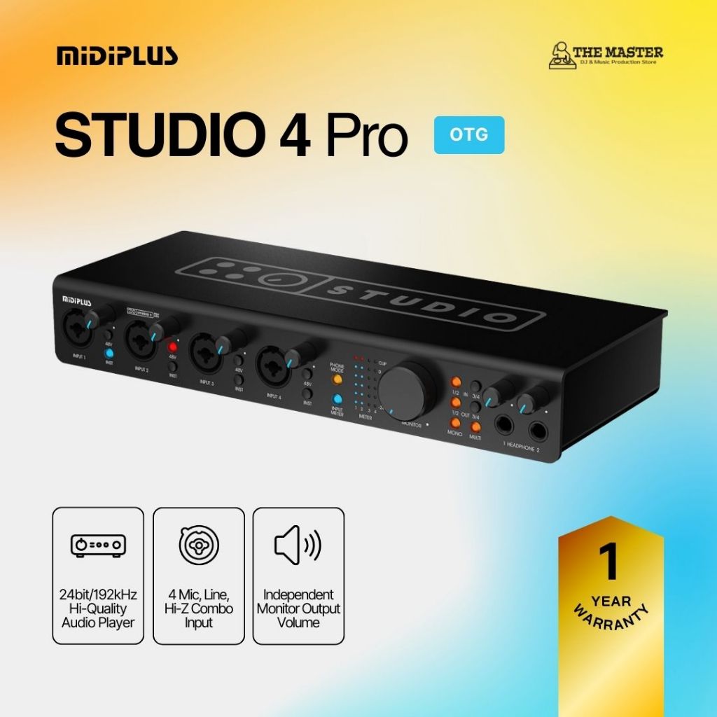 Midiplus Studio 4 PRO OTG USB Audio Interface Soundcard