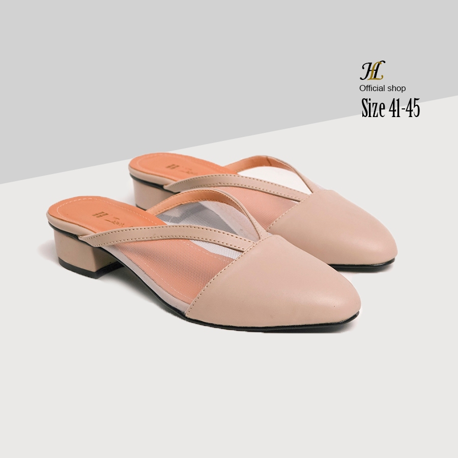 Sepatu Bustong Heels Wanita Ukuran Besar 41 - 45 Sepatu Bustong Hak Tahu 5cm Big size Jumbo
