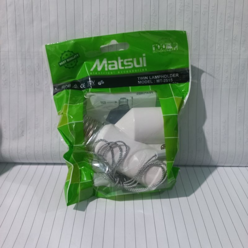 Fitting Lampu Tarik 2 Cabang