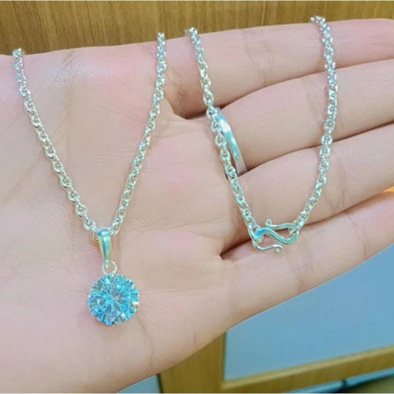 Kalung Perak liontin mata