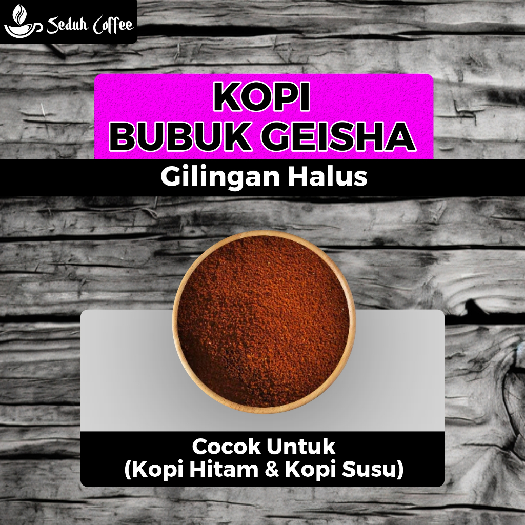 

SEDUH- Bubuk Kopi Bubuk Geisha Gilingan Halus 200gr