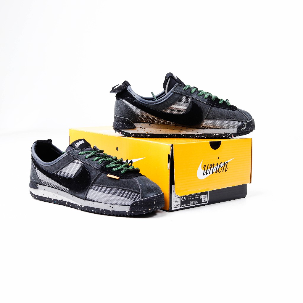 (DBX) Sepatu Union LA X Nike Cortez Dark Grey Black DR1413-014