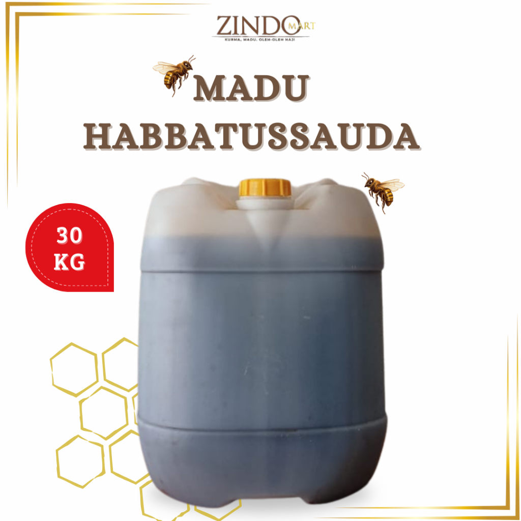 

MADU HABBATUSSAUDA 30KG MURNI ASLI / KEMASAN GALON / PURE RAW HONEY MADU