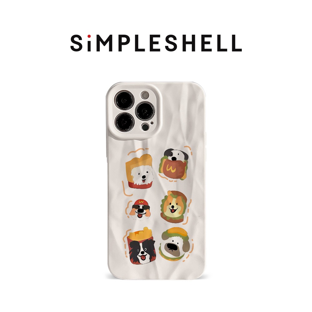 Simpleshell Glossy Wrinkle Fullcover Case For iPhone 11 13 12 14 15 16 Pro 7 8 Plus MAX XR XS MAX 7P