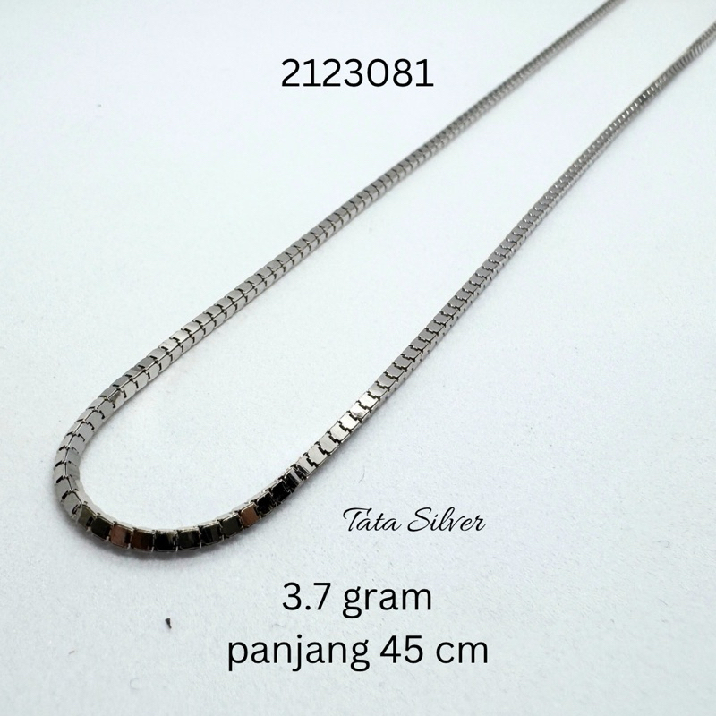 Kalung Wanita Itali Milano Kaca Simpel Perak 45cm (925 Sterling Silver) 2123081
