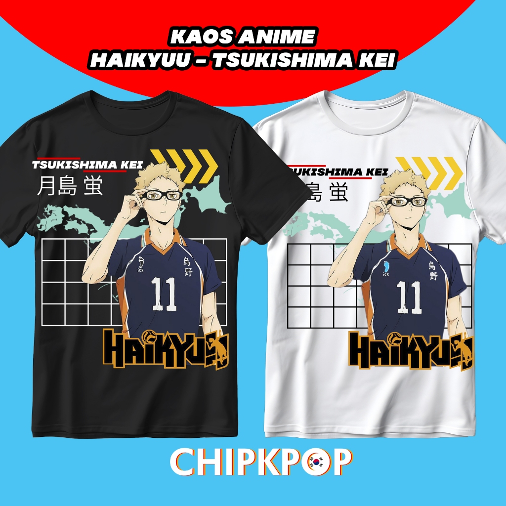 [PAKET SET] KAOS TSUKUSHIMA KEI HAIKYUU VOLEY BALL ANIME KAOS I KAOS ANIME HAIKYUU I PHOTOCARD HAIKY