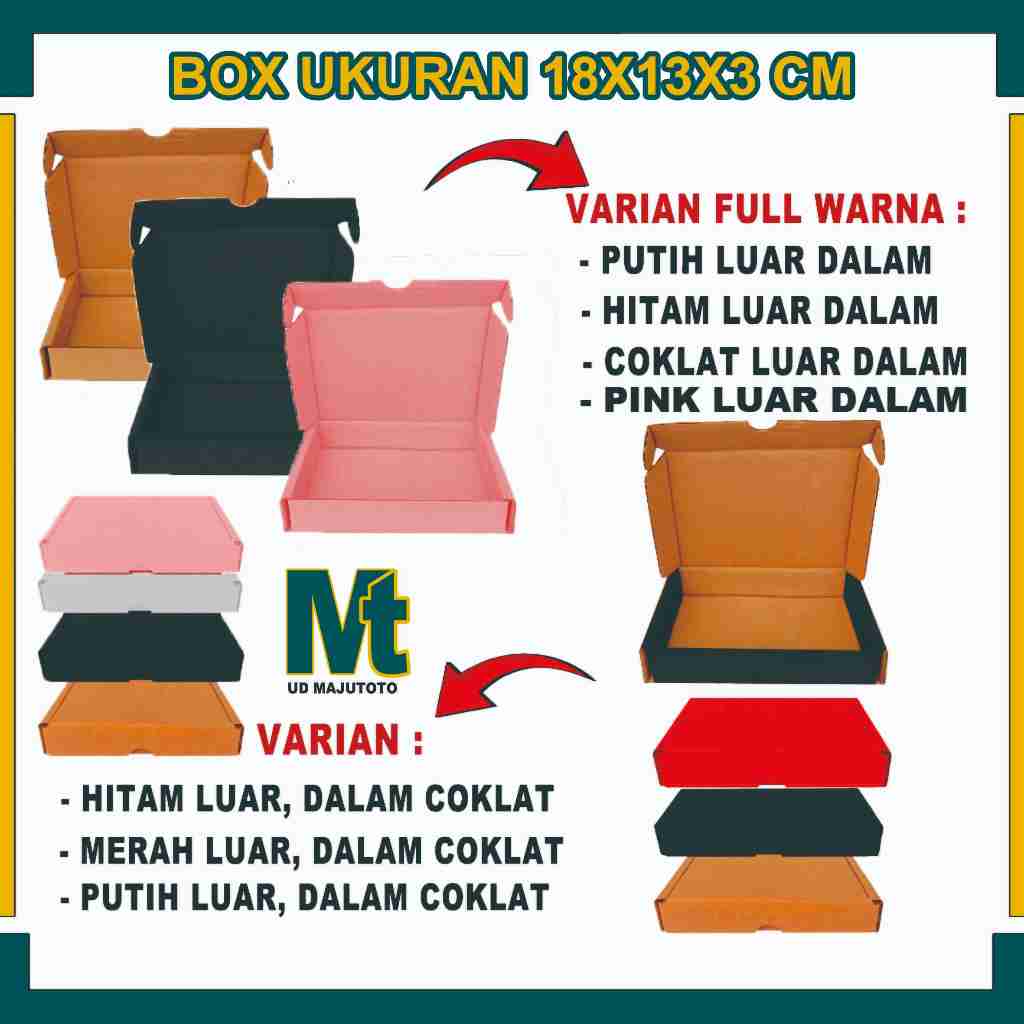

Box 18x13x3 Cm / Box Lipat Samping / Box Dompet / Kardus Polos