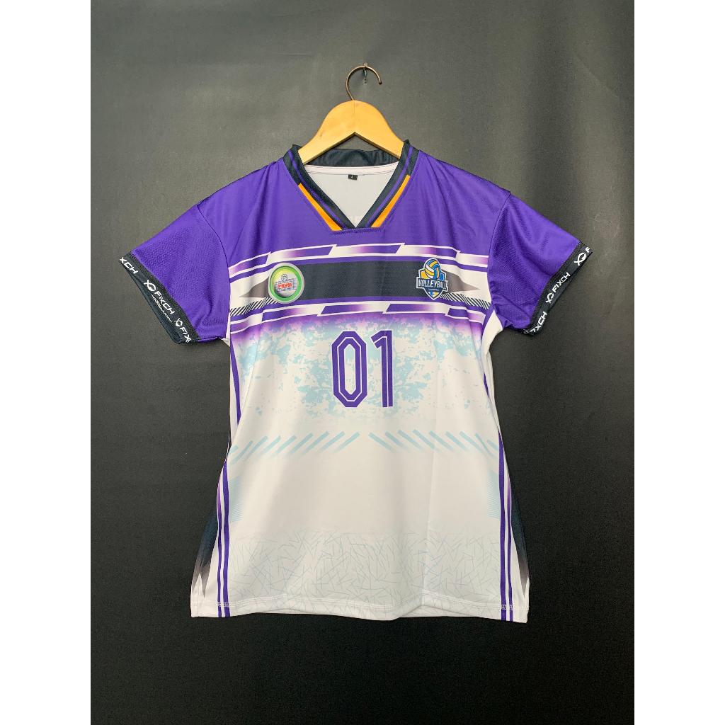 RS Sport Jersey Stelan Ungu Putih Bergaris