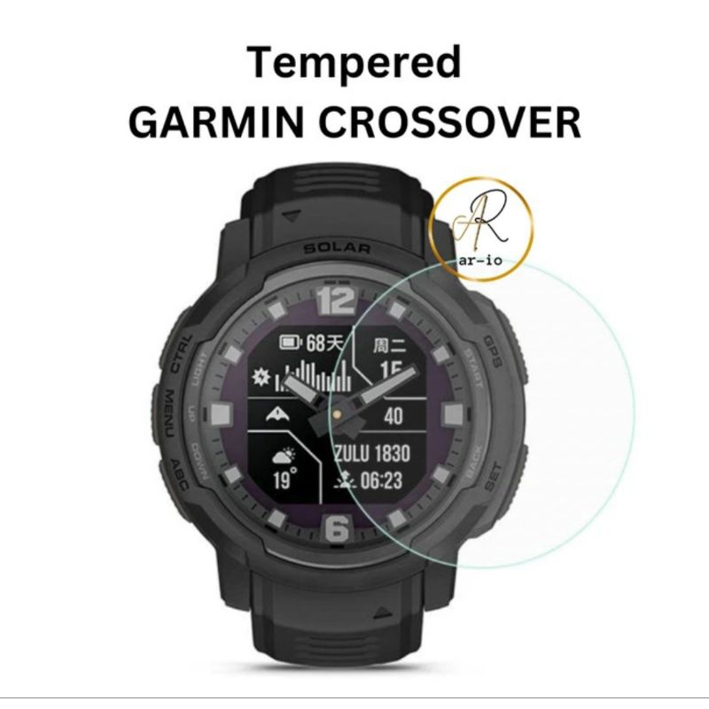 Tempered GARMIN CROSSOVER instinct glass screen protector pelindung layar datar LCD anti gores jam t