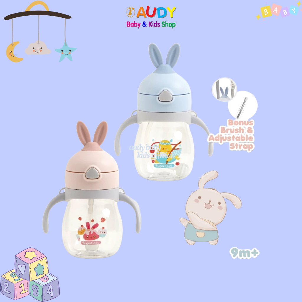 AUDY BABY - SUGAR BABY TRITAN SIPPY CUP RABIT NATURE SERIES (270ML / 9M+) | BOTOL MINUM ANAK