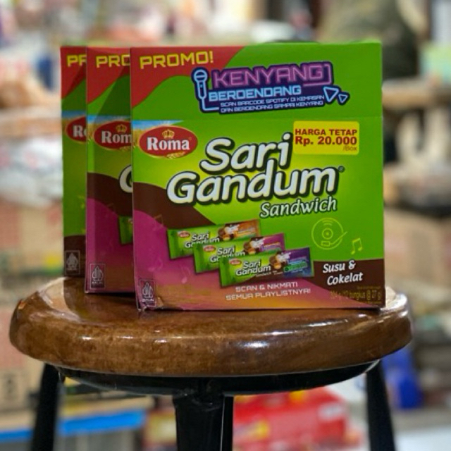 

ROMA SARI GANDUM BISKUIT SANDWICH 27GR (BOX)