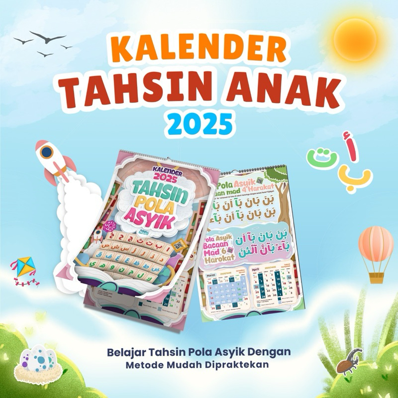 

Kalender 2025 - Kalender Anak - Kalender Tahsin - Bonus Stiker Doa