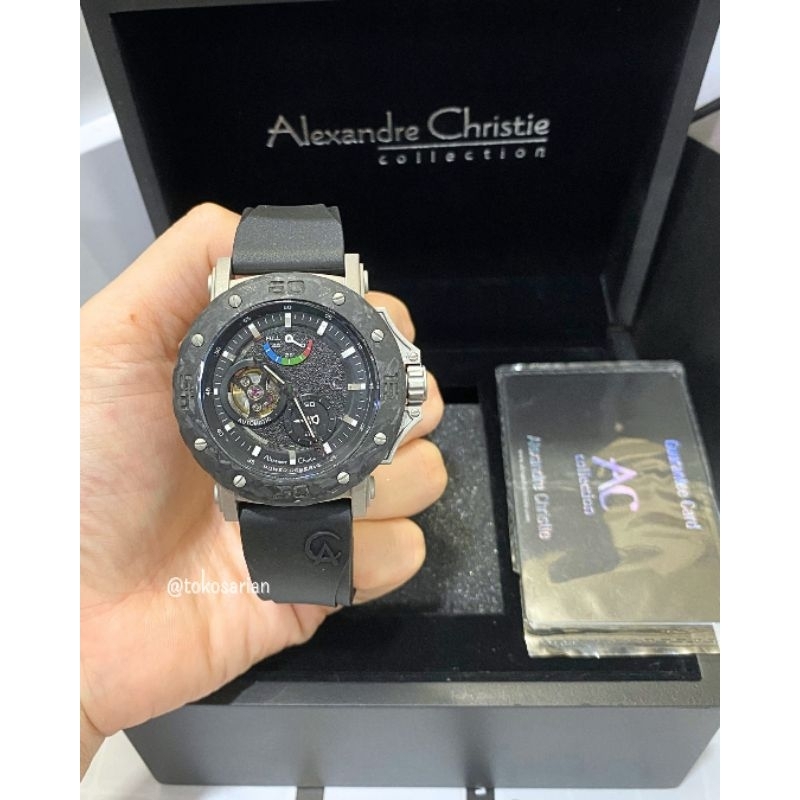 Alexander Christie AC Collection 9205 MT Original Bergaransi Jam Tangan Kulit Otomatis Pria