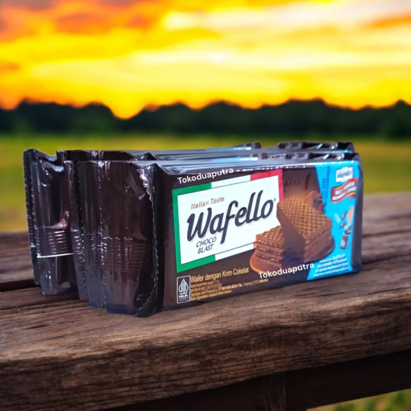

Wafello wafer Coklat renceng 17 gr isi 10 pcs / wafer wafello coklat 17 gr