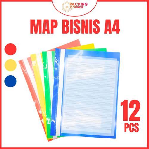 

12 PCS Map Bisnis A4 Folio Business Folder File Snelhecter A4 Map Dokumen Plastik Bukan Joyko 1 LUSIN