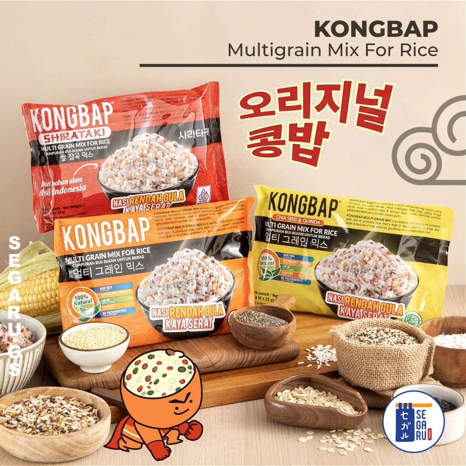 

Kongbap Multigrain Mix | Beras Sehat Korea Halal 150 gr (6pcs x 25gr)