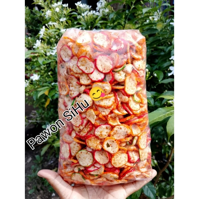 

KERUPUK SEBLAK PEDAS DAUN JERUK PAWON SIHU 500GR KHAS CIREBON