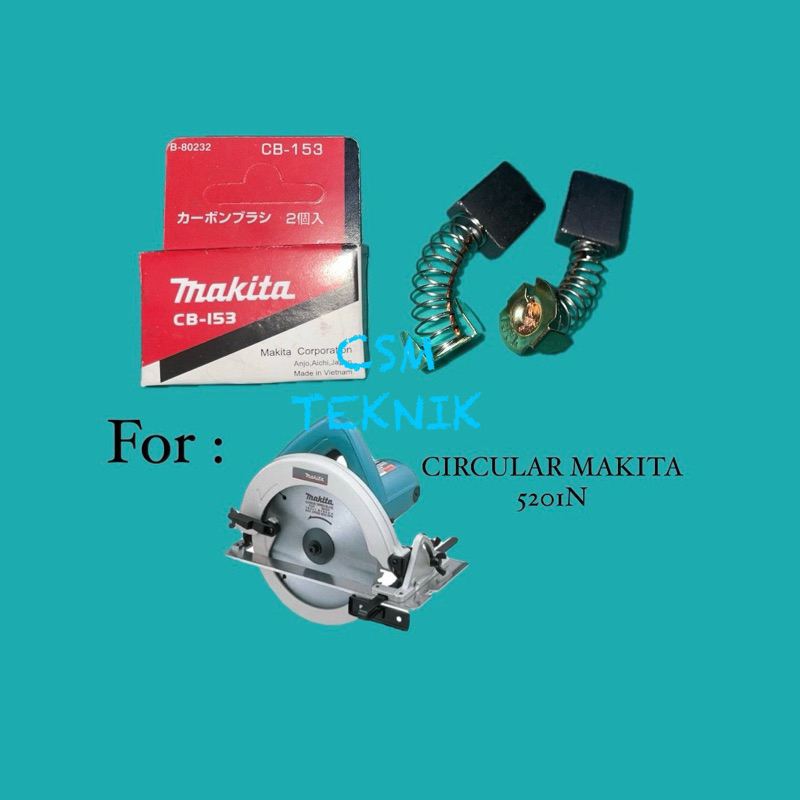 CARBON BRUSH ARANG MESIN CIRCULAR SAW 5201N MAKITA ORIGINAL ARANG MESIN CIRCULAR SAW 5201N MAKITA