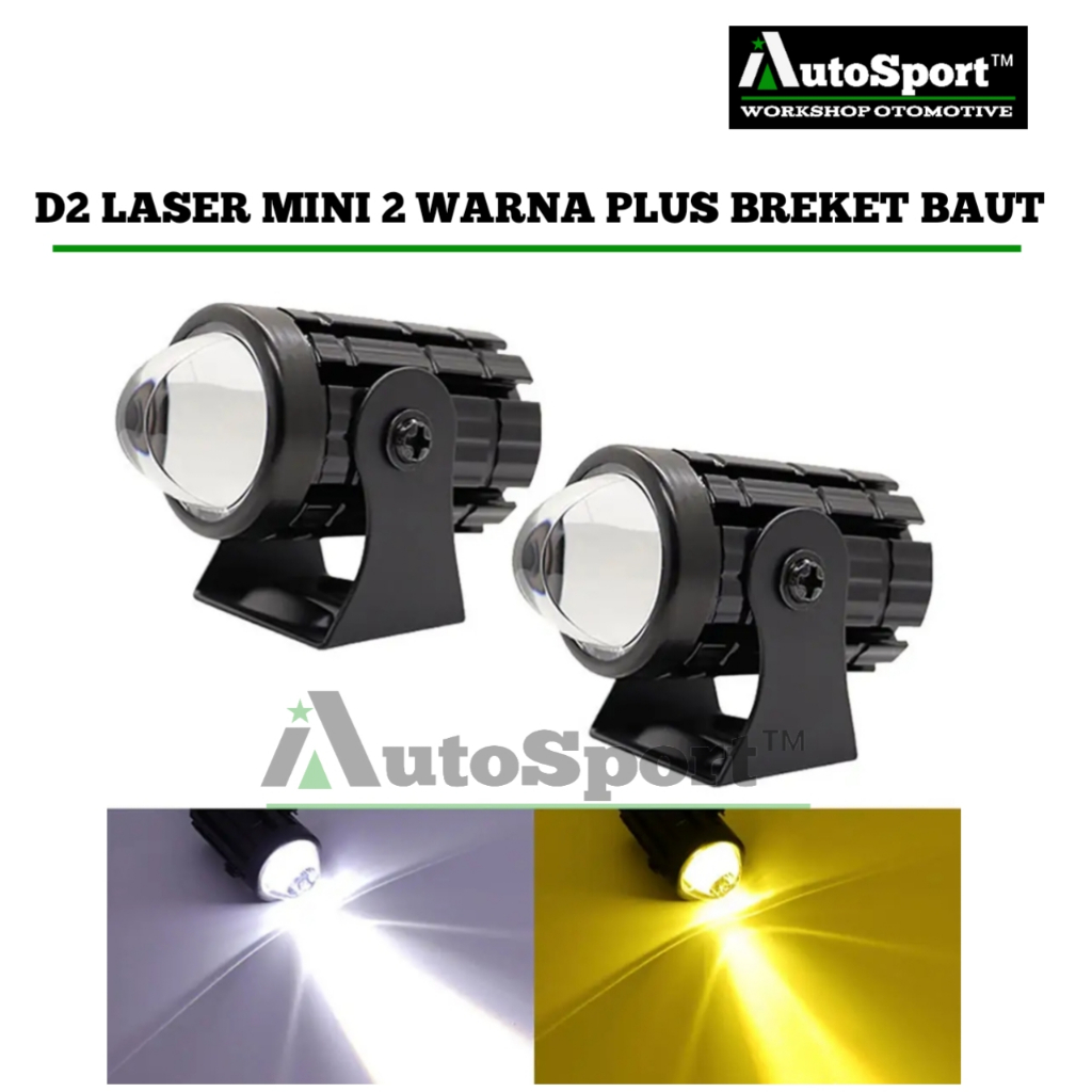 Lampu Tembak Laser Led Mini 2 Warna - Lampu Tembak Sorot Foglamp Mini D2 Laser Gun/lampu tembak lase