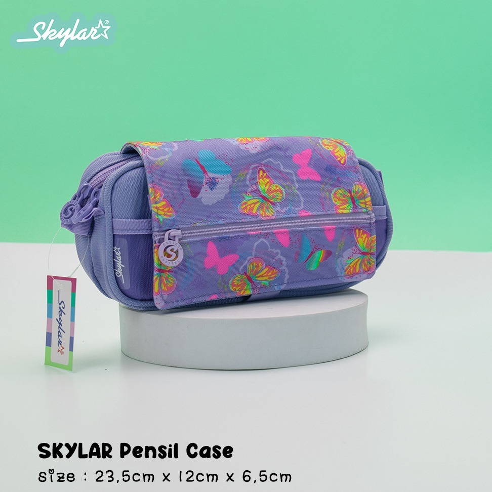 

HJK SKYLAR PENCIL CASE FLAP tempat pencil anak 2 seleting SKPP