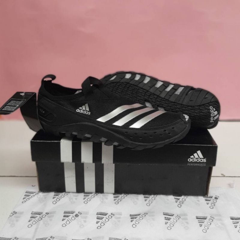 ADIDAS JAWPAW BLACK GOLD - ADIDAS JAWPAW 1 BLACK WHITE