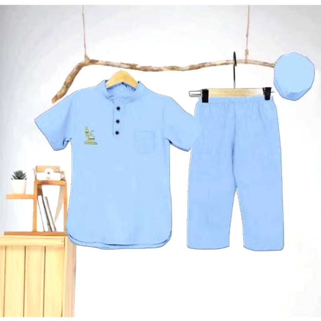SETELAN KOKO ASHRAF UNTUK ANAK LAKI-LAKI / BAJU MUSLIM ANAK LAKI-LAKI UNTUK UMUR 1-12 TAHUN