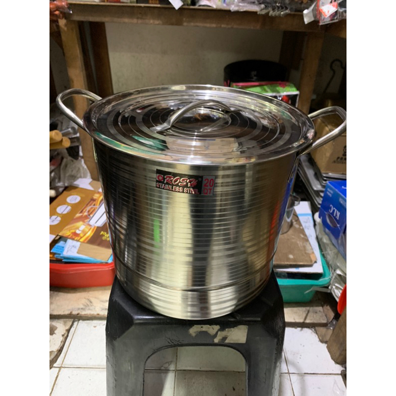 Panci rosh | dandang steamer kukusan stainles steel 20Qt ( 19L )