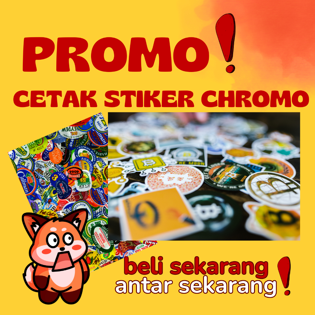 

Cetak Stiker bontak / chromo / Cetak Label Minuman dan makanan murah thank you satuan