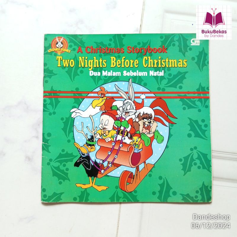 Looney Tunes - Two Nights Before Christmas Dua Malam Sebelum Natal - Buku Cerita Anak Bekas Preloved