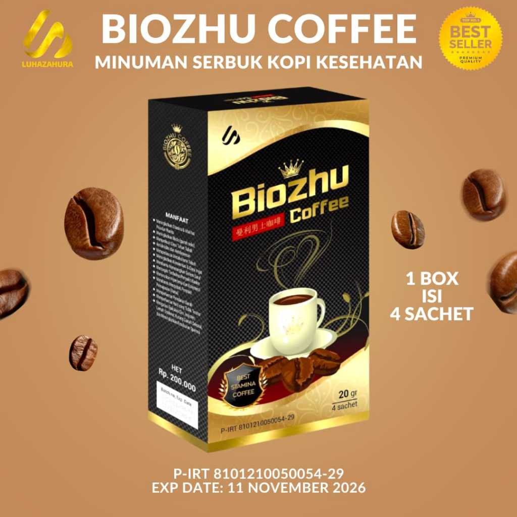 

BIOZHU COFFEE 1 BOX ISI 4 SACHET PREMIUM QUALITY MINUMAN SERBUK KOPI KESEHATAN