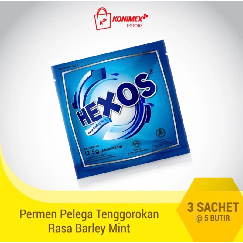 

HEXOS BARLEY MINT PERMEN PELEGA TENGGOROKAN