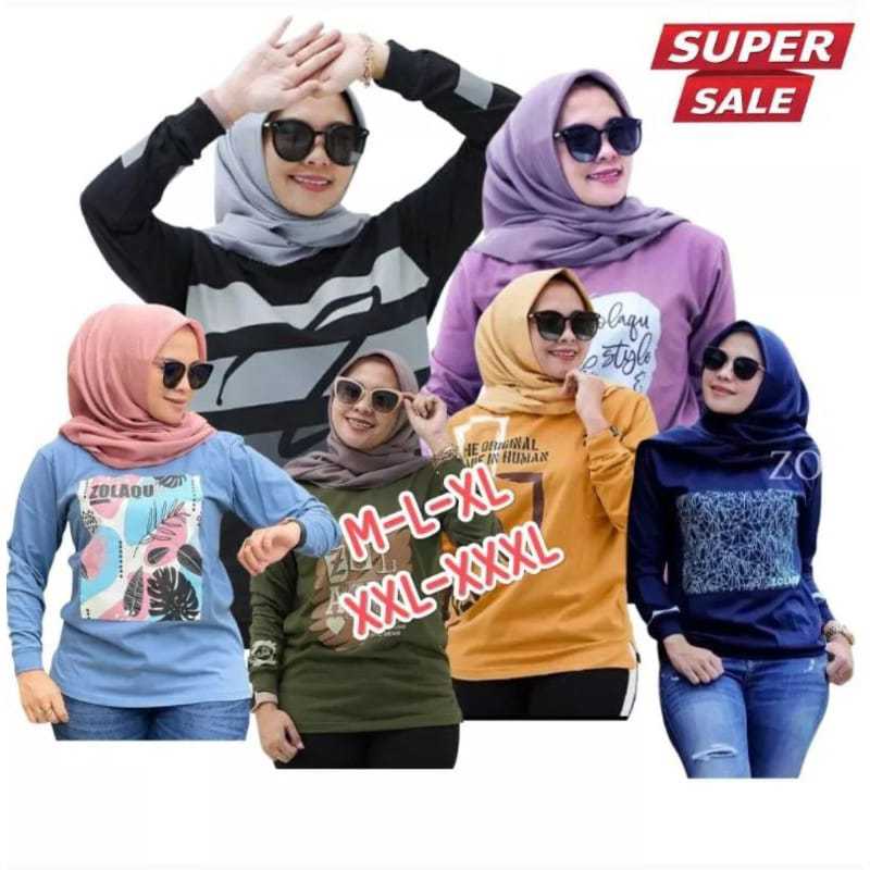Kaos Lengan Panjang Zolaqu Original Catton Combad Kaos Zolaqu Full Size ( M.L.XL.XXL.XXXL )