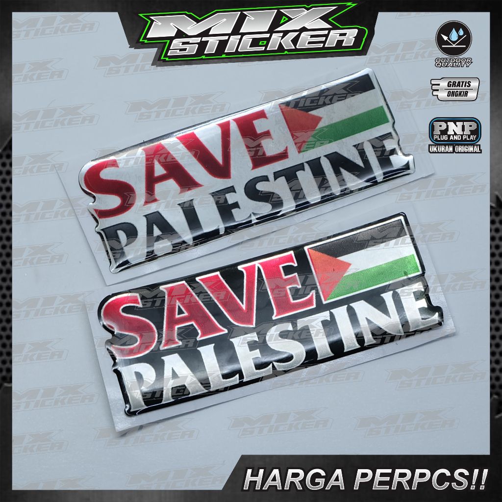 

Stiker timbul save palestina / emblem save palestine / stiker 3d save palestine 3D