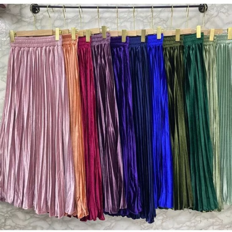 Rok Plisket Bludru 7/8