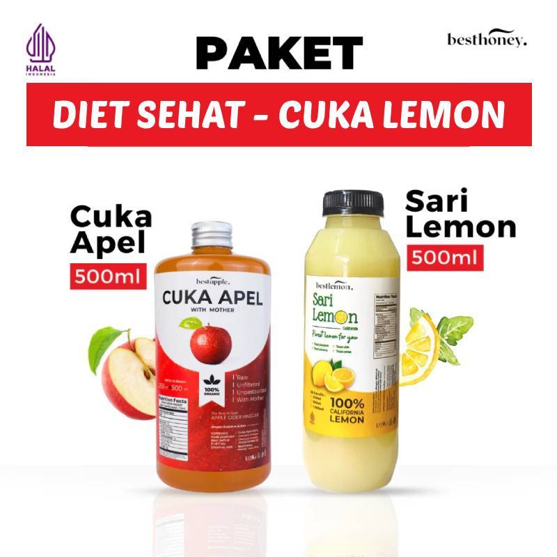 

Paket Diet Sehat Turun Berat Badan - Paket Bundling - Cuka Apel 500 ML Sari Lemon 500 ML Murni