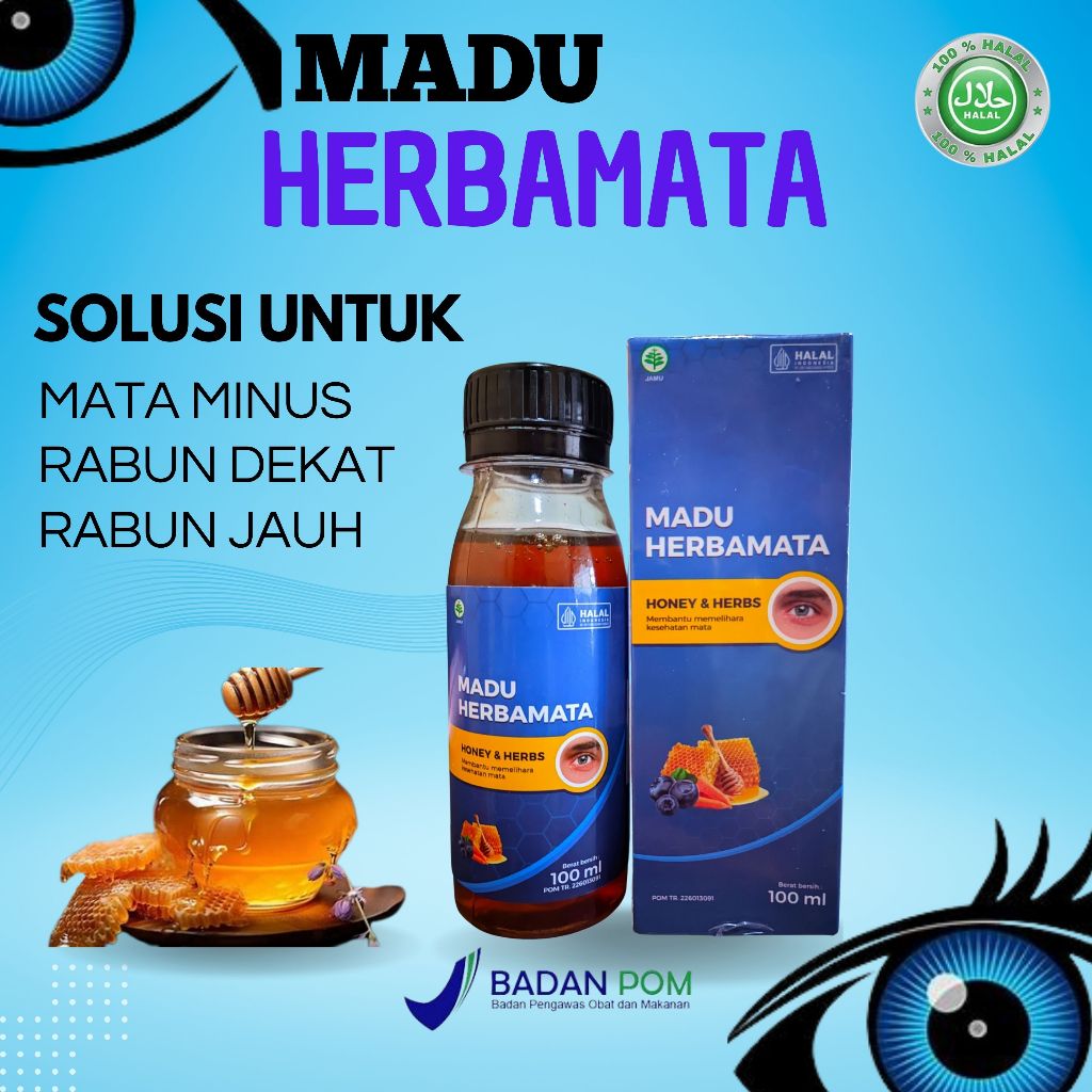 Madu Herbal Vitamin Mata Madu Herbal Obat Mata Ampuh Atasi Mata Minus Buram Pterygium Vitamin Mata B