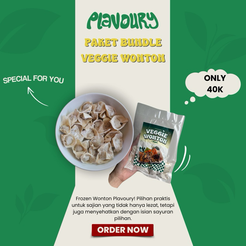 

PAKET BUNDLE BELI 2 VEGGIE WONTON