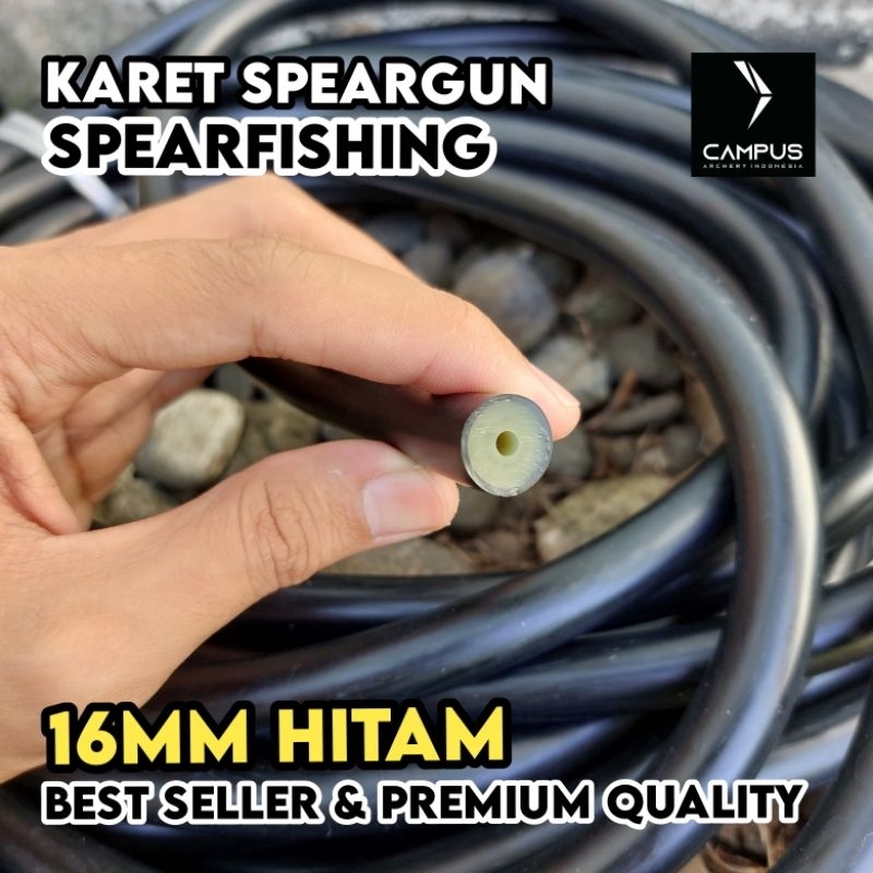 KARET PANAH IKAN 16MM HITAM PERMETER SPEARFISHING RUBBER BEST QUALITY