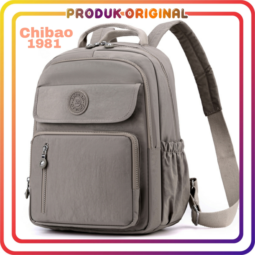 PREMIUM Chibao - Tas ransel Chibao 1981 polyester waterproof ransel muat laptop 14in tas ransel