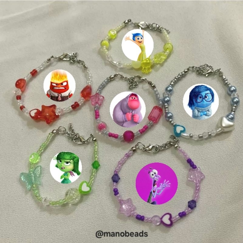 Gelang manik-manik edisi INSIDE OUT | hand made | FREE GIFT 