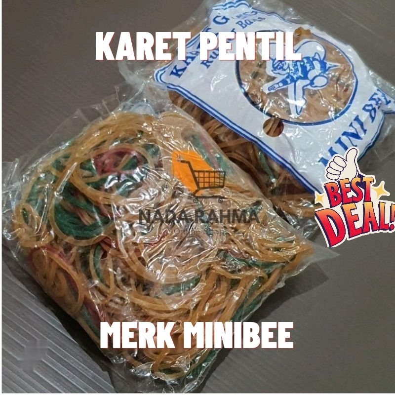 Karet Gelang Pentil Warna 100gram Mini Bee Best Seller
