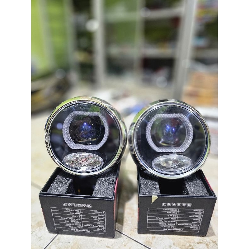 Lampu Rx king Rxking Lampu Oval batok ori utama Proji biled dan RGB App plus devil eye