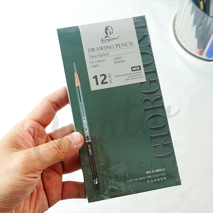 

Giorgione Drawing Pencil Pensil Sketsa 12 PC 2B 4B 6B 8B Charcoal G-08912 MIX