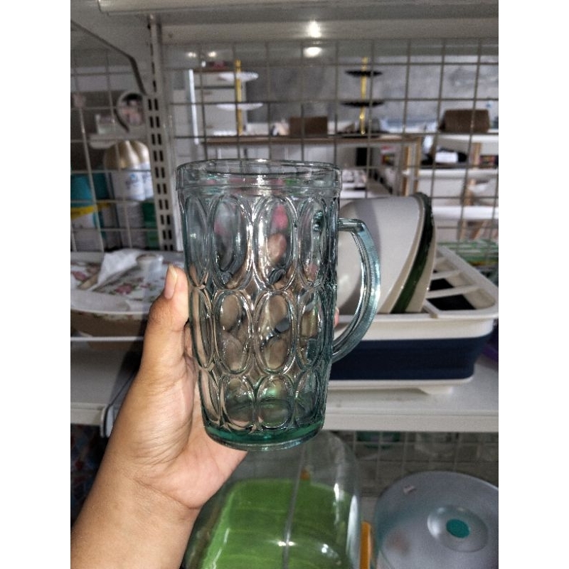 gelas es teh/gelas gagang bening kaca